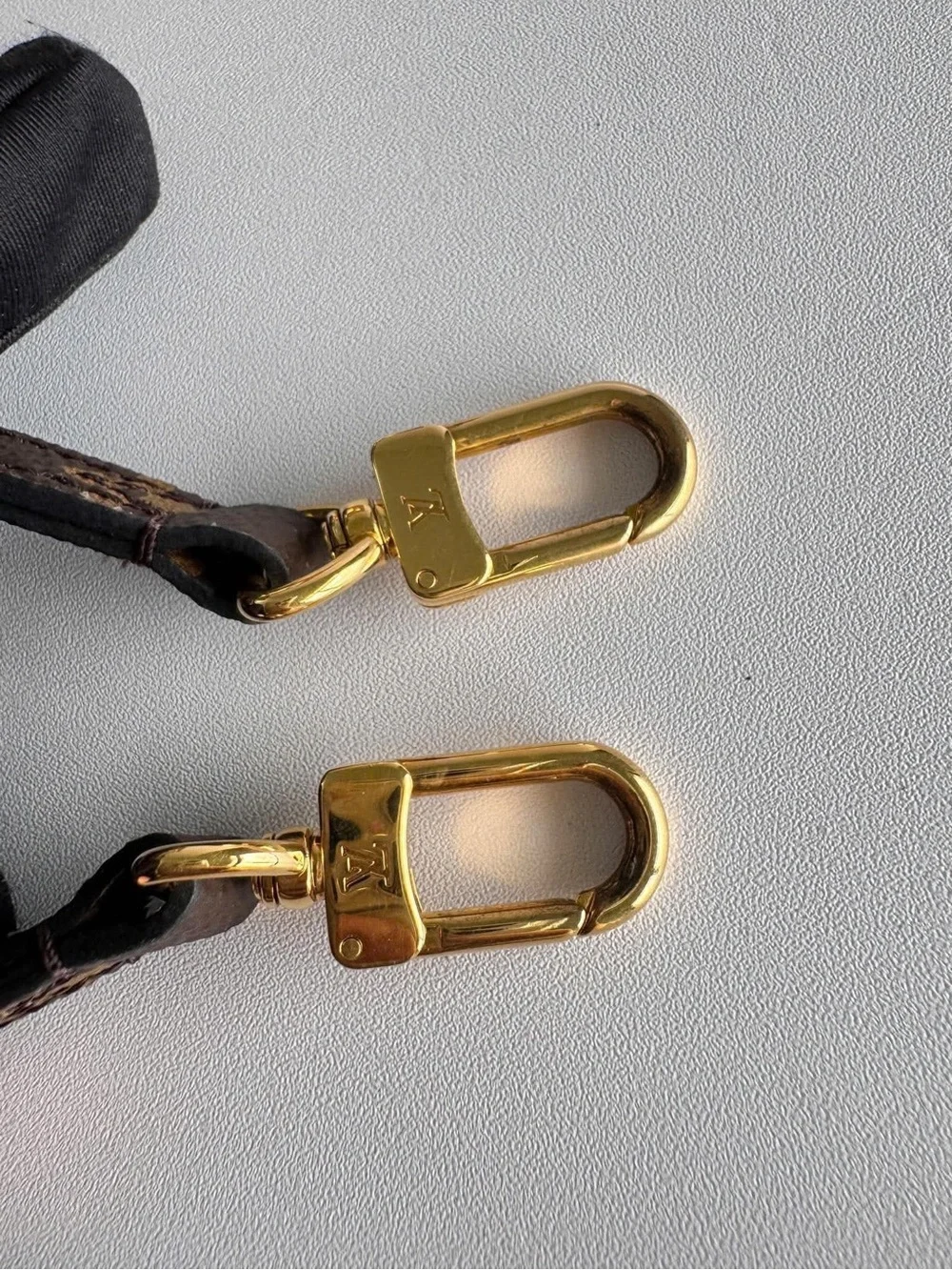 Louis Vuitton Monogram Petite Malle Crossbody in Brown and Gold